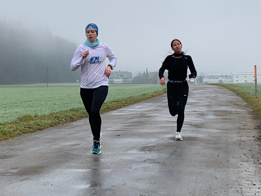 Testlauf 5km 2020 Sabine und Maria